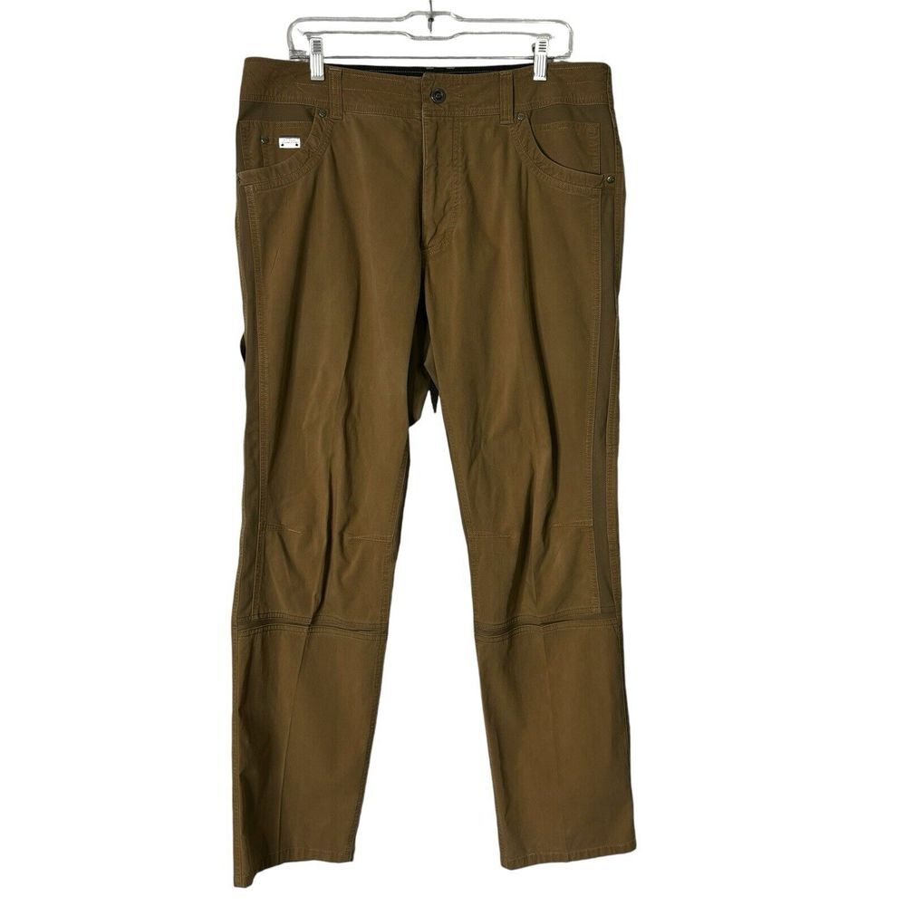Kuhl Radikl Pants 36x32 Brown Vented Gusseted Crotch Performance Comfort